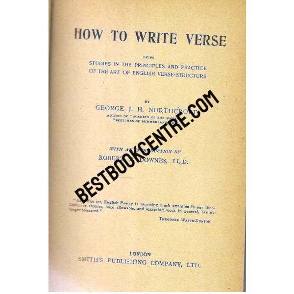 How to Write Verse