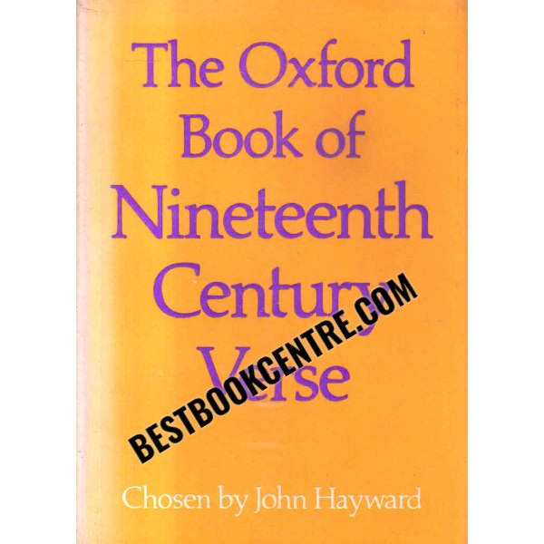 the oxford book of nineteenth century english verse