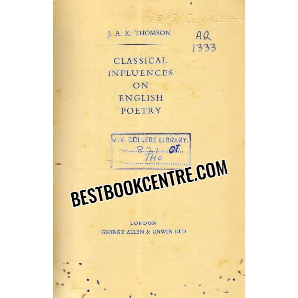 classical influences on english poetry 
