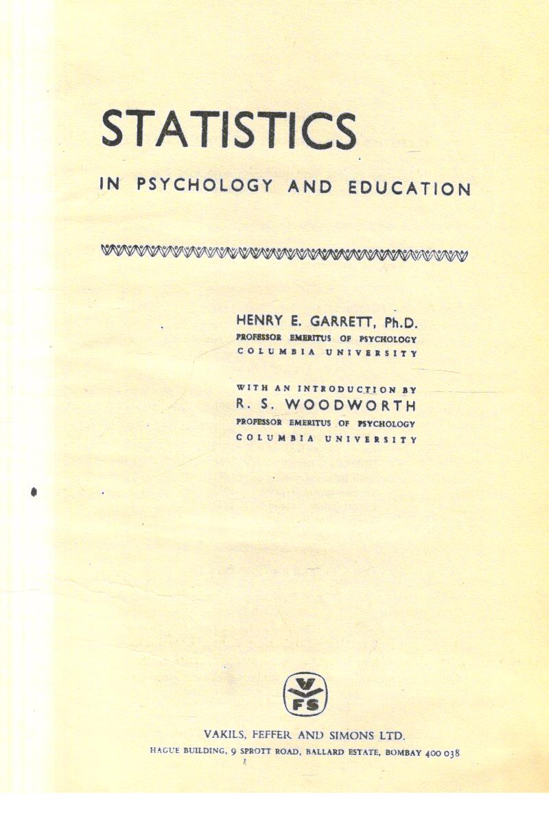 Statistics in Psychology and Education