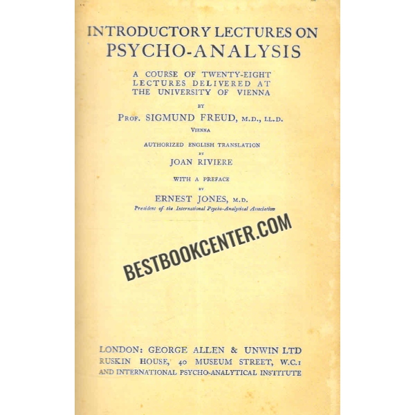 introductory lectures on psycho analysis 