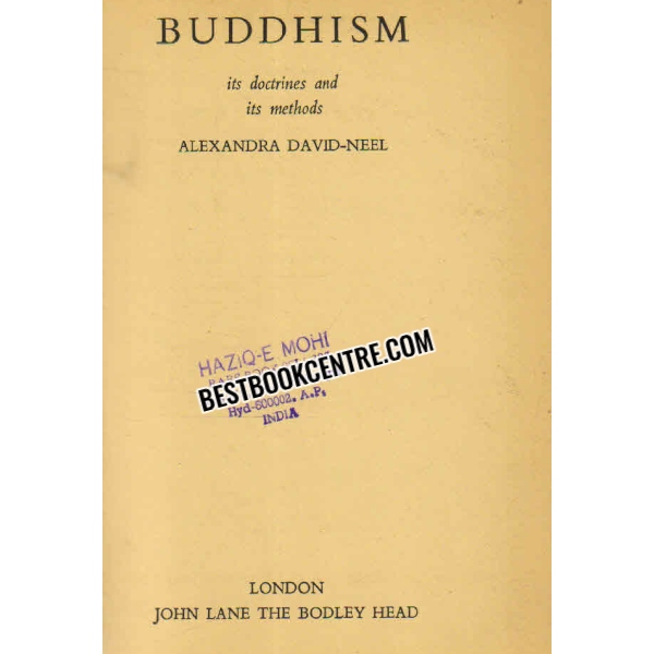buddhism Its Doctrines and Its Methods 1st edition