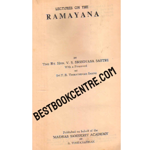 lectures on the ramayana