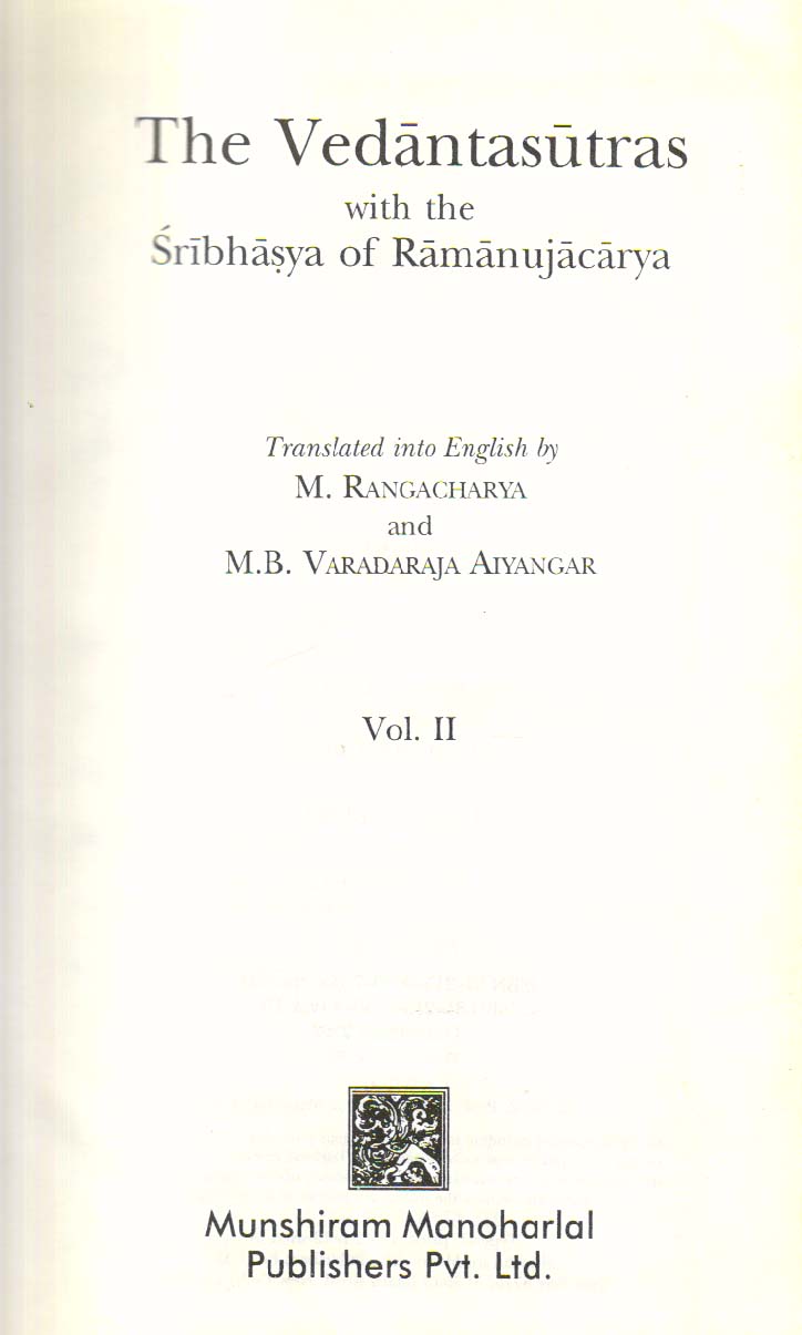 The Vedantasutras.volume 2