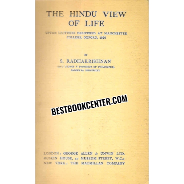 the hindu view of life first edition