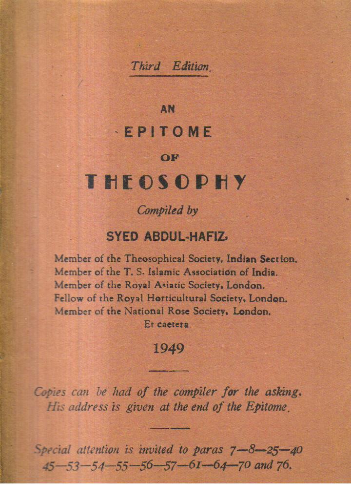 An Epitome of Theosophy