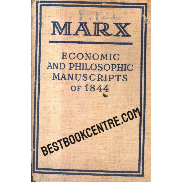 economic and philosophic manuscripts of 1844