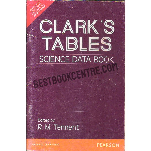 Clarks tables science data book
