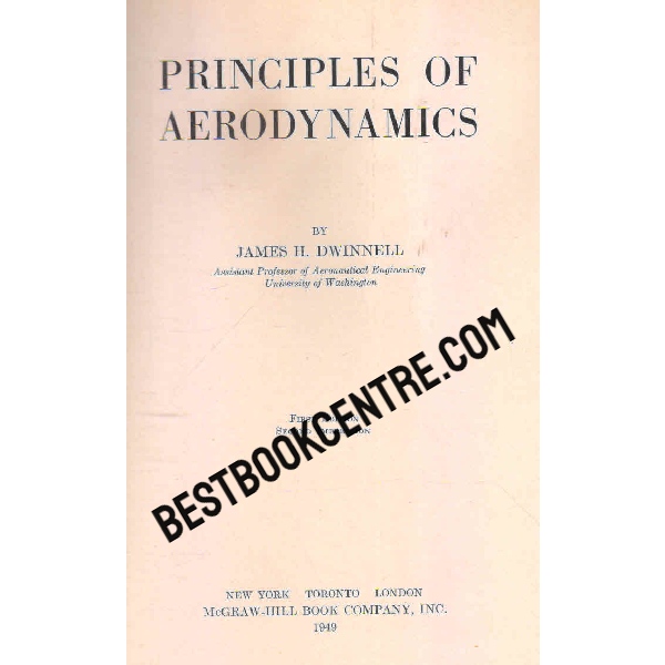 principles of aerodynamics 1st edition