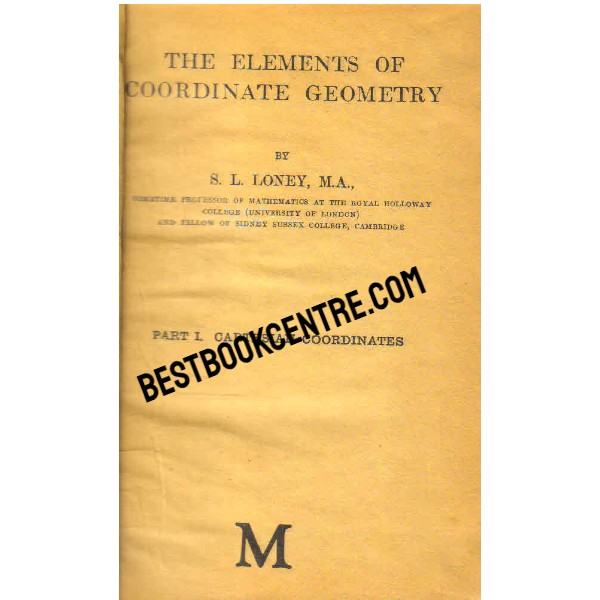 The Elements of Coordinate Geometry