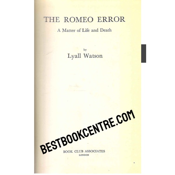 The Romeo Error