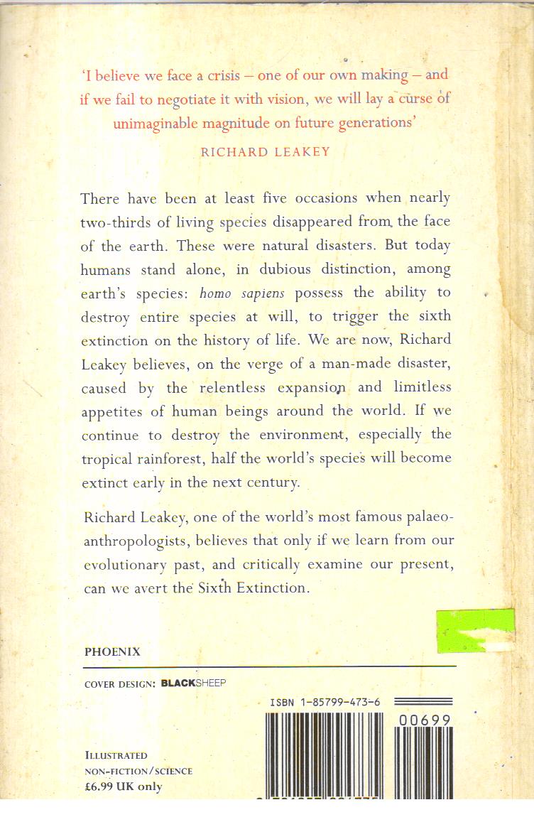 The Sixth Extinction 