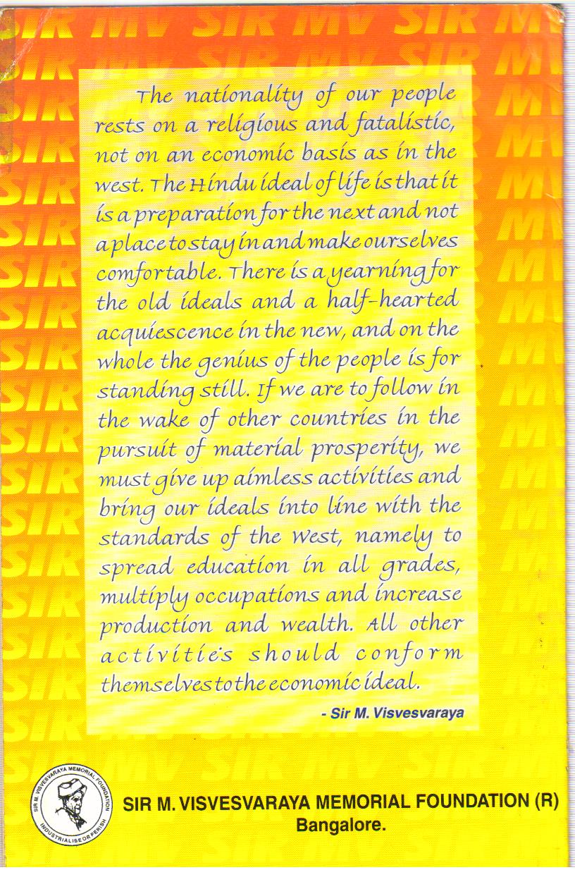 Sir M. Visvesvaraya Words of Wisdom