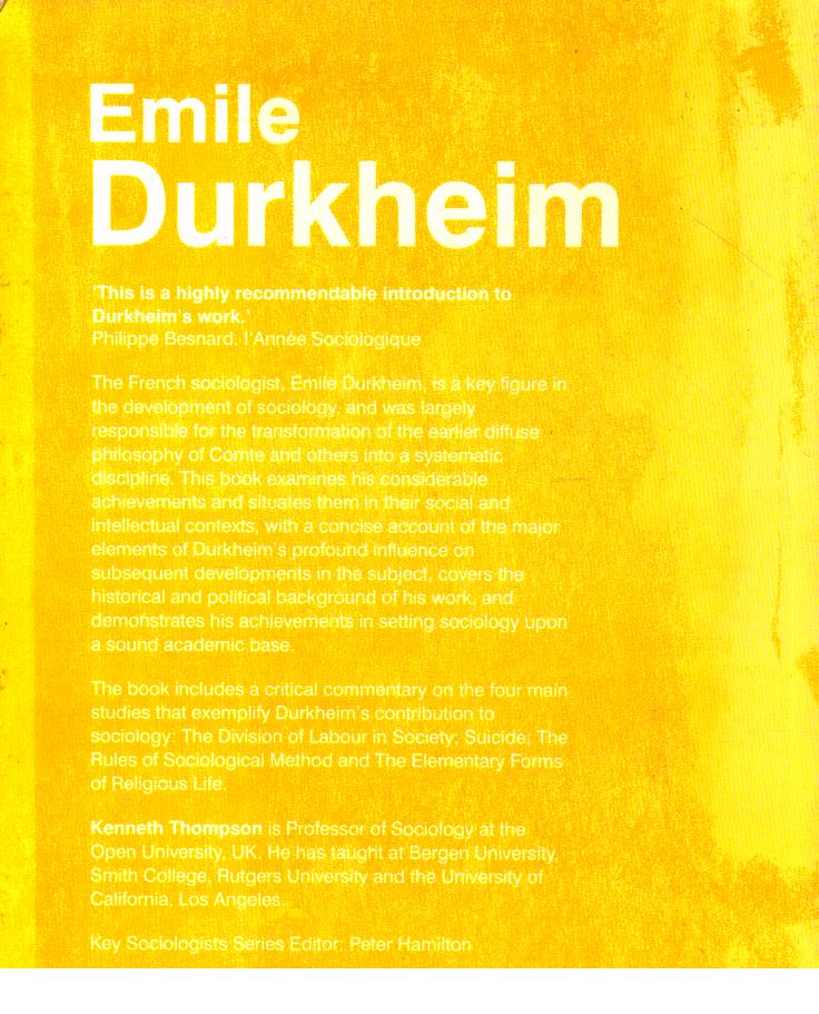 Emile Durkheim.