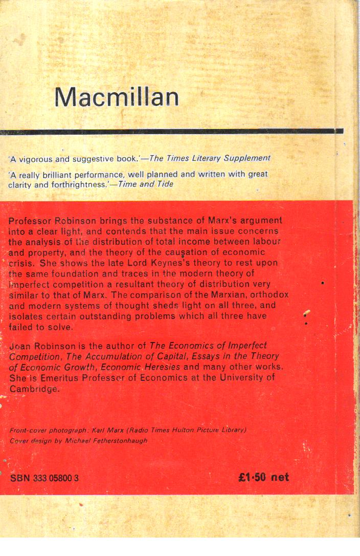 An Essay on Marxian Economics.