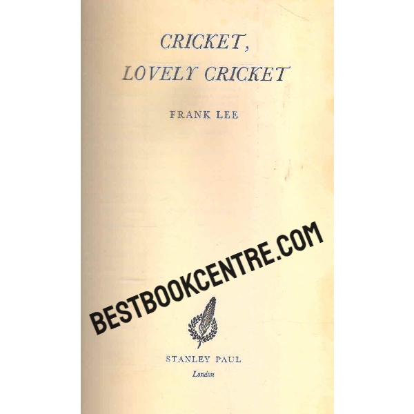 cricket lovely cricket 1st edition