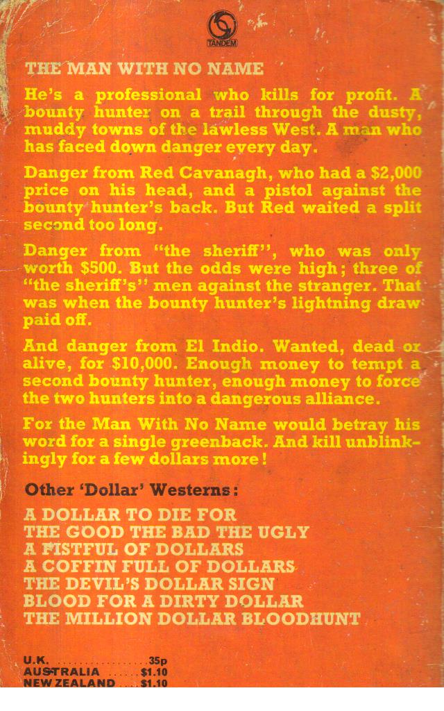For a Few Dollars More.