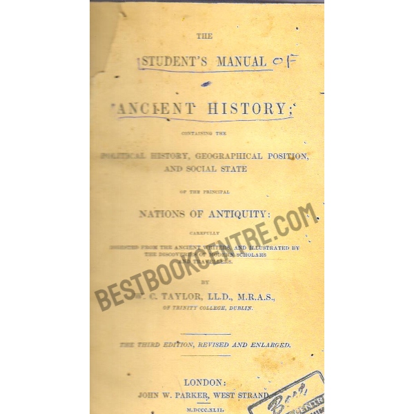 The Students Manual of Ancient History.