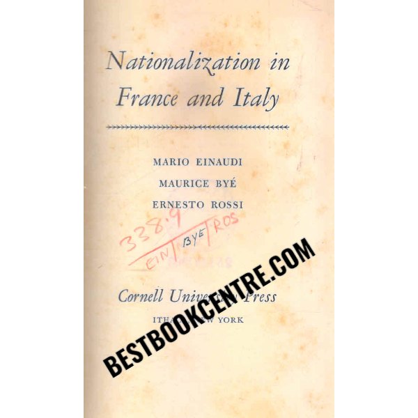 nationalization in france and italy 1st edition