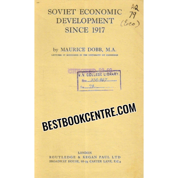 soviet economic development since 1917 1st edition